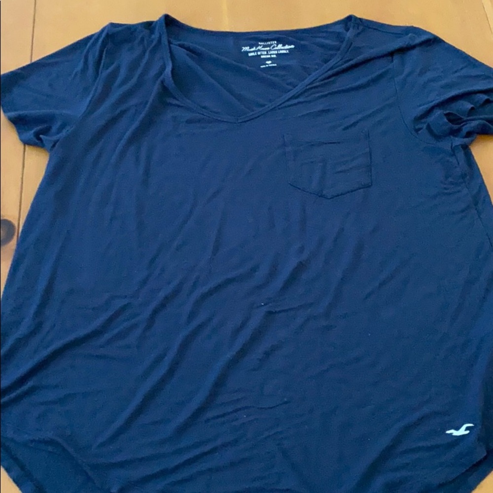 Hollister Blue V-Neck Top